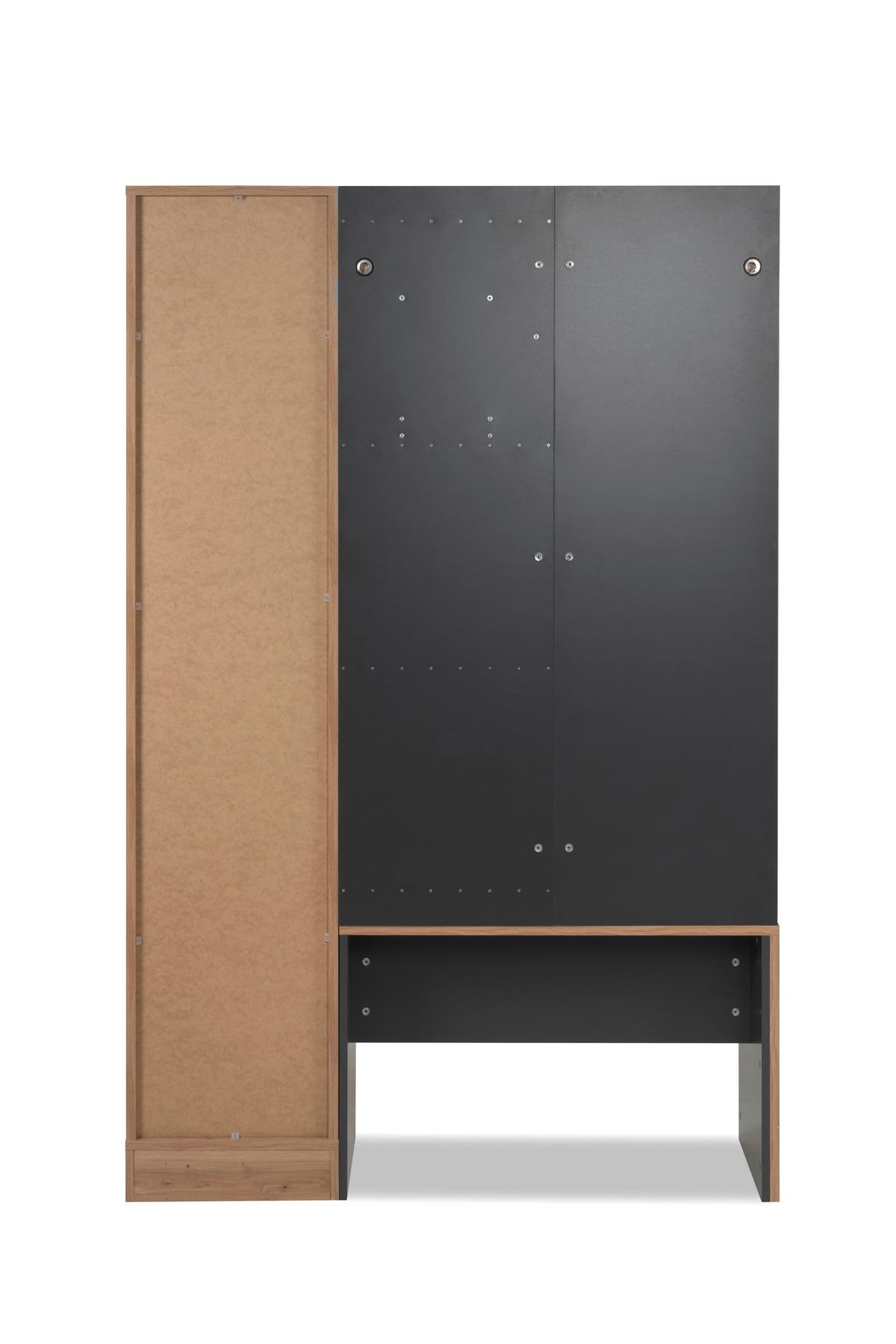 Garderobe Medan Eiche Artisan B: 122 Cm - Anthrazit/Eiche Artisan, MODERN, Holzwerkstoff (122/190/37cm) - MID.YOU