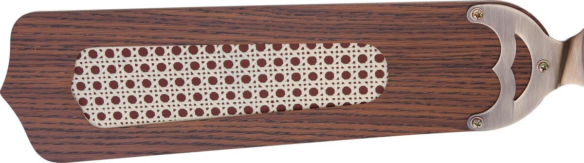 Deckenventilator Aston 4 Holzflügel, Led-Leuchte - Eichefarben, KONVENTIONELL, Glas/Holz (106,6/41,5cm) - Globo