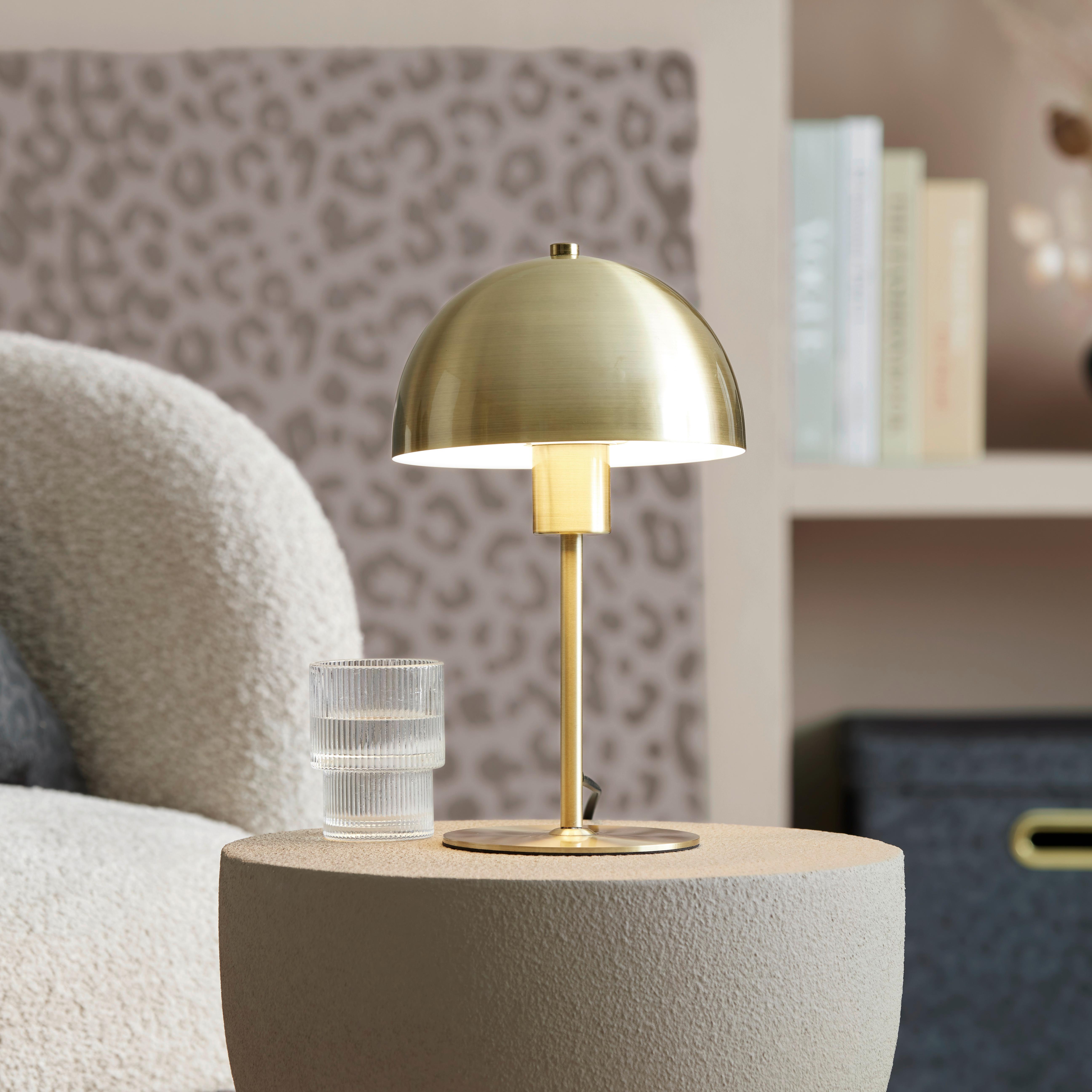 STOLNÁ LAMPA MUSCH - čierna/mosadzná, Modern, kov/plast (18/30cm) - Mömax