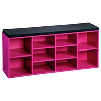 Schuhregal 1598413 - Pink/Schwarz, Basics, Holzwerkstoff/Textil (103,5/48/29,5cm) - Kesper