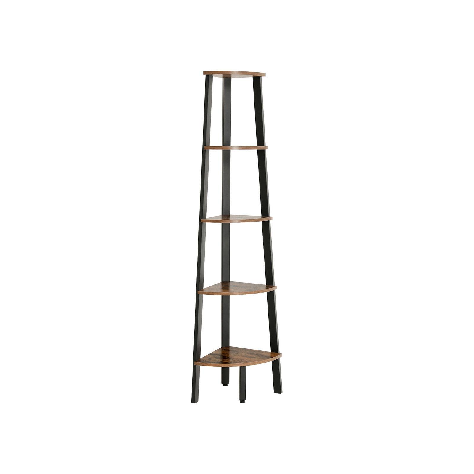 ROHOVÝ REGÁL IRON - hnedá/čierna, Basics, kov/kompozitné drevo (34,2/158,8/34,2cm) - Boxxx