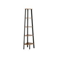 ROHOVÝ REGÁL IRON - hnedá/čierna, Basics, kov/kompozitné drevo (34,2/158,8/34,2cm) - Boxxx
