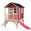 Stelzenhaus Mit Rutsche Rot Exit Loft 300 - Rot, KONVENTIONELL, Holz (369/190/215cm) - EXIT Toys