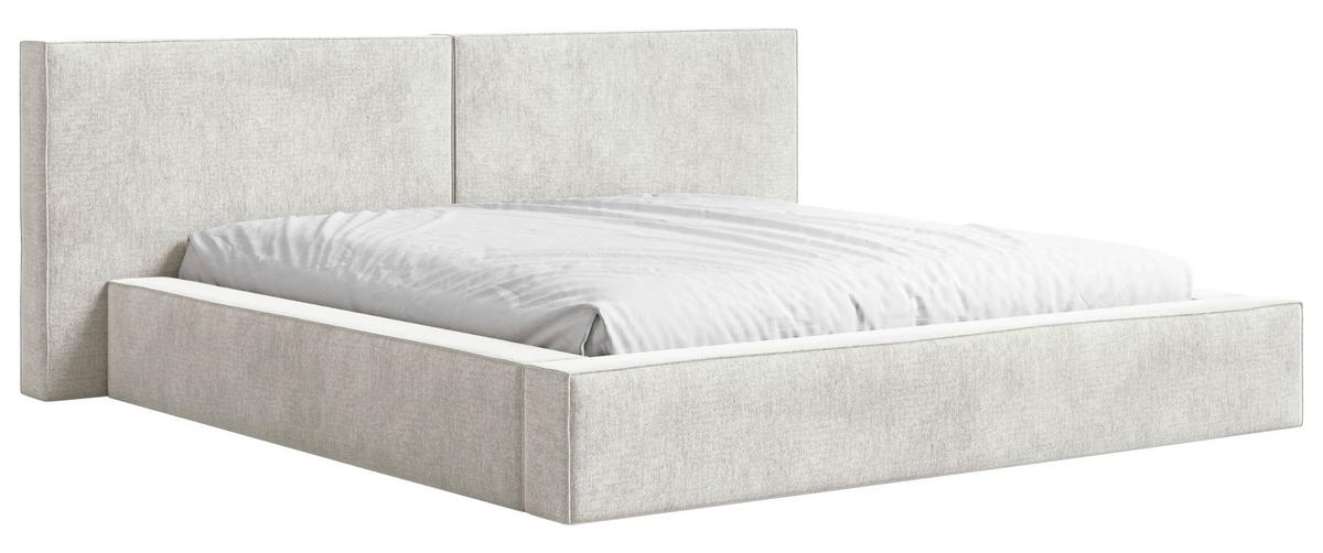 POLSTERBETT Jasmine Creme 180x200cm - Creme/Schwarz, MODERN, Holz/Metall (180/200cm) - MID.YOU