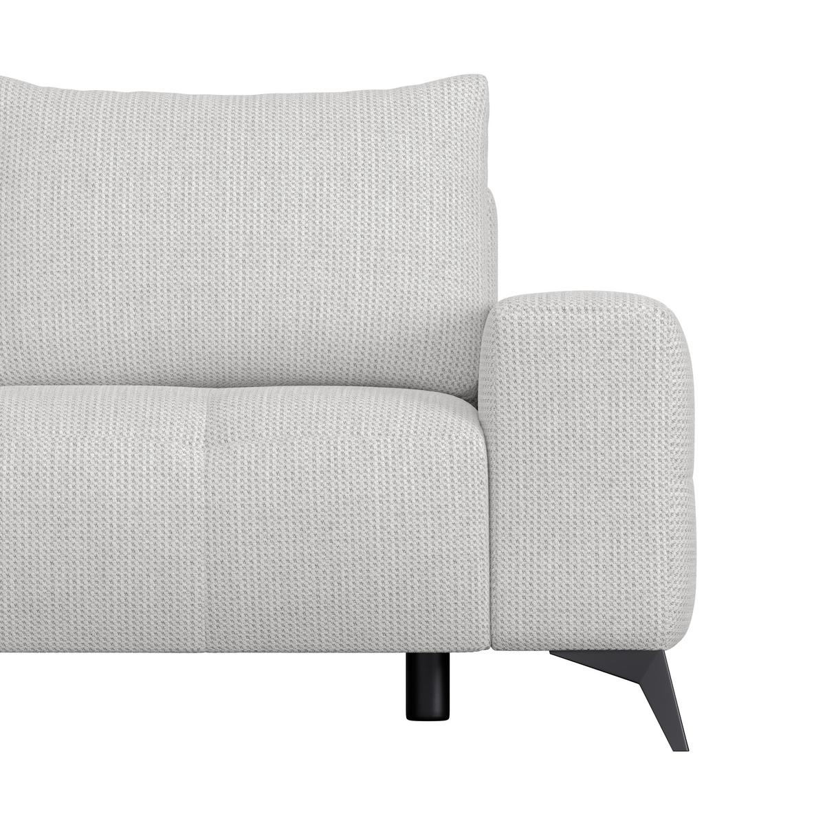 Ecksofa Mauro Beige, mit Schlaffunktion - Creme/Schwarz, Trend, Textil (175/290cm) - Luca Bessoni