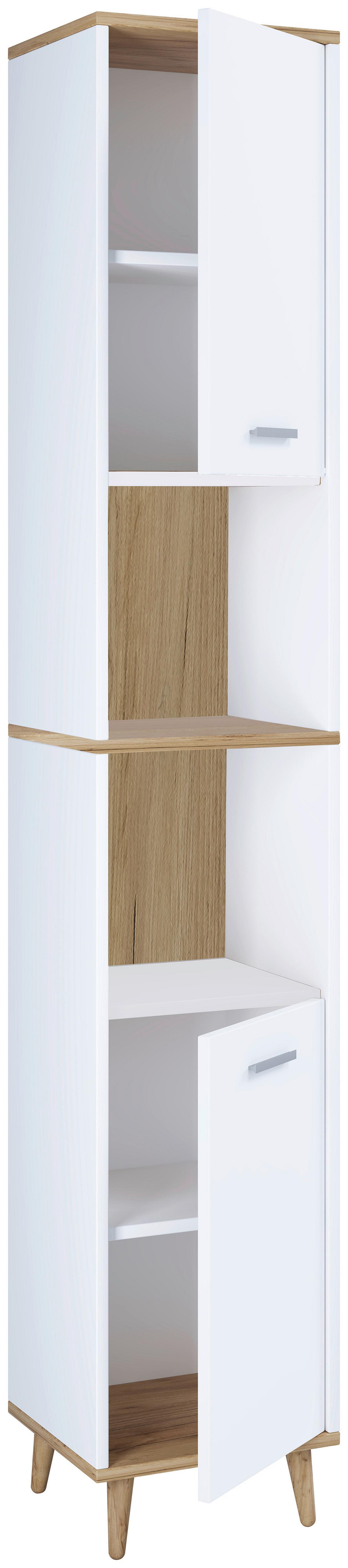 Hochschrank Landos - Honigeiche/Eichefarben, MODERN, Holzwerkstoff (32/181/28cm) - MID.YOU