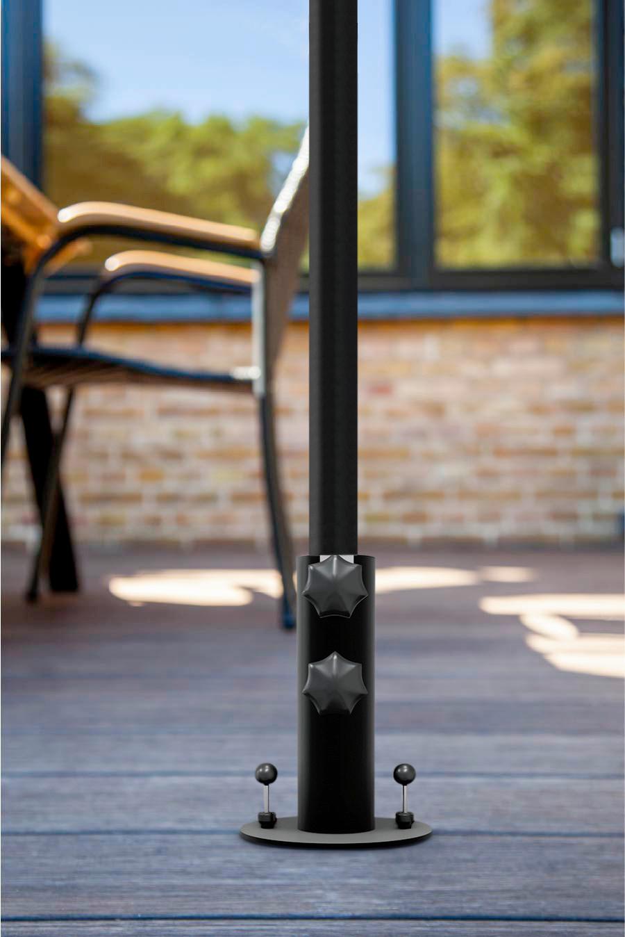 Sonnenschirmständer anthrazit bis Ø 5,8 cm - Anthrazit, MODERN, Metall (13/13/18cm) - Gardenson