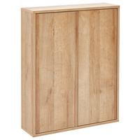Hängeschrank Finn B:60cm Eiche/Dekor - Eichefarben, MODERN, Glas/Holzwerkstoff (60/75/18,5cm) - MID.YOU