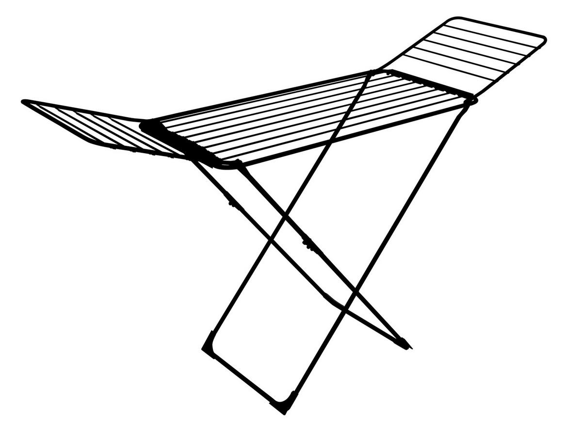 Wäschetrockner Swan Plus Grip Line - Schwarz, Basics, Metall (60/11,5/130cm)