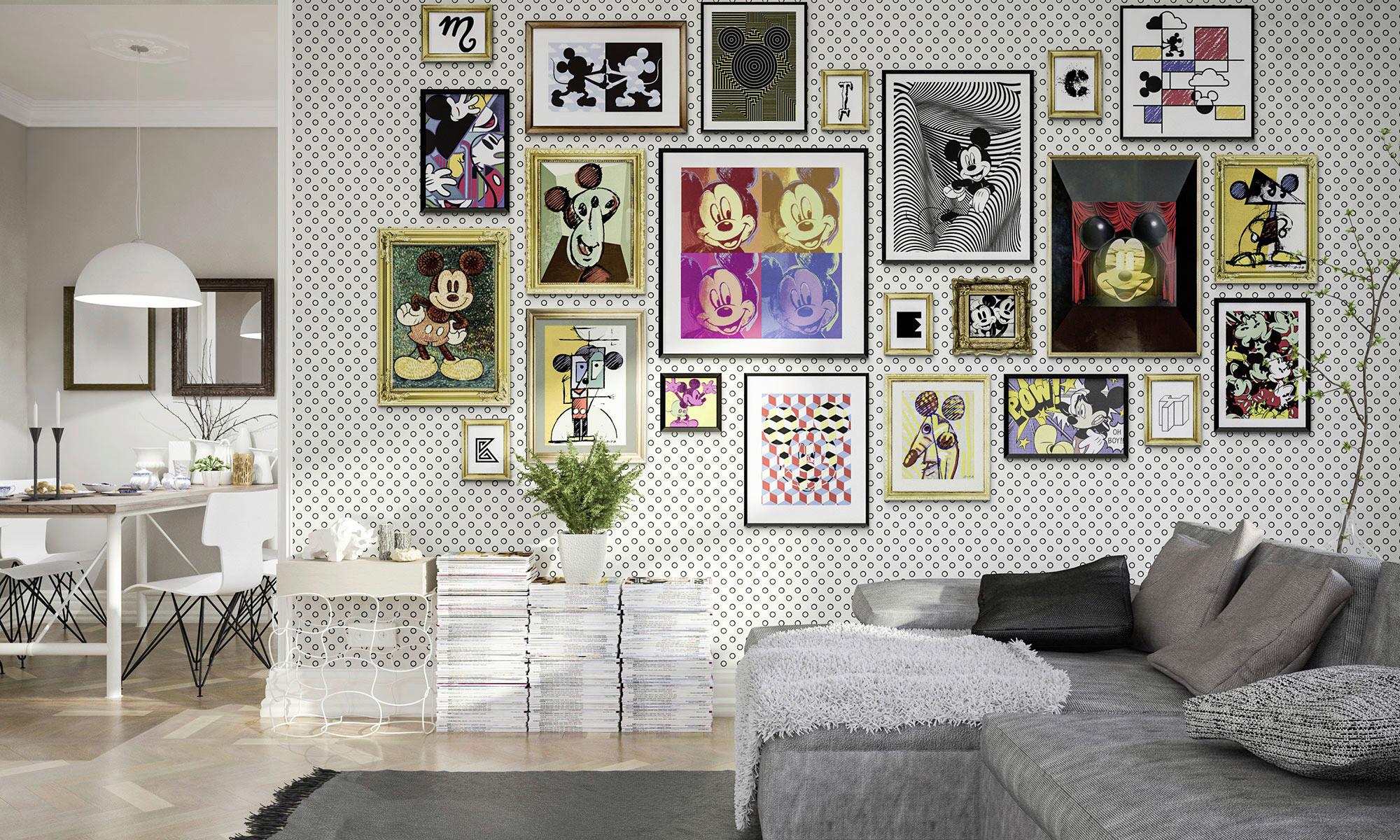 Vliestapete Mickey Art Collection - Multicolor, Basics (400/250cm) - Komar