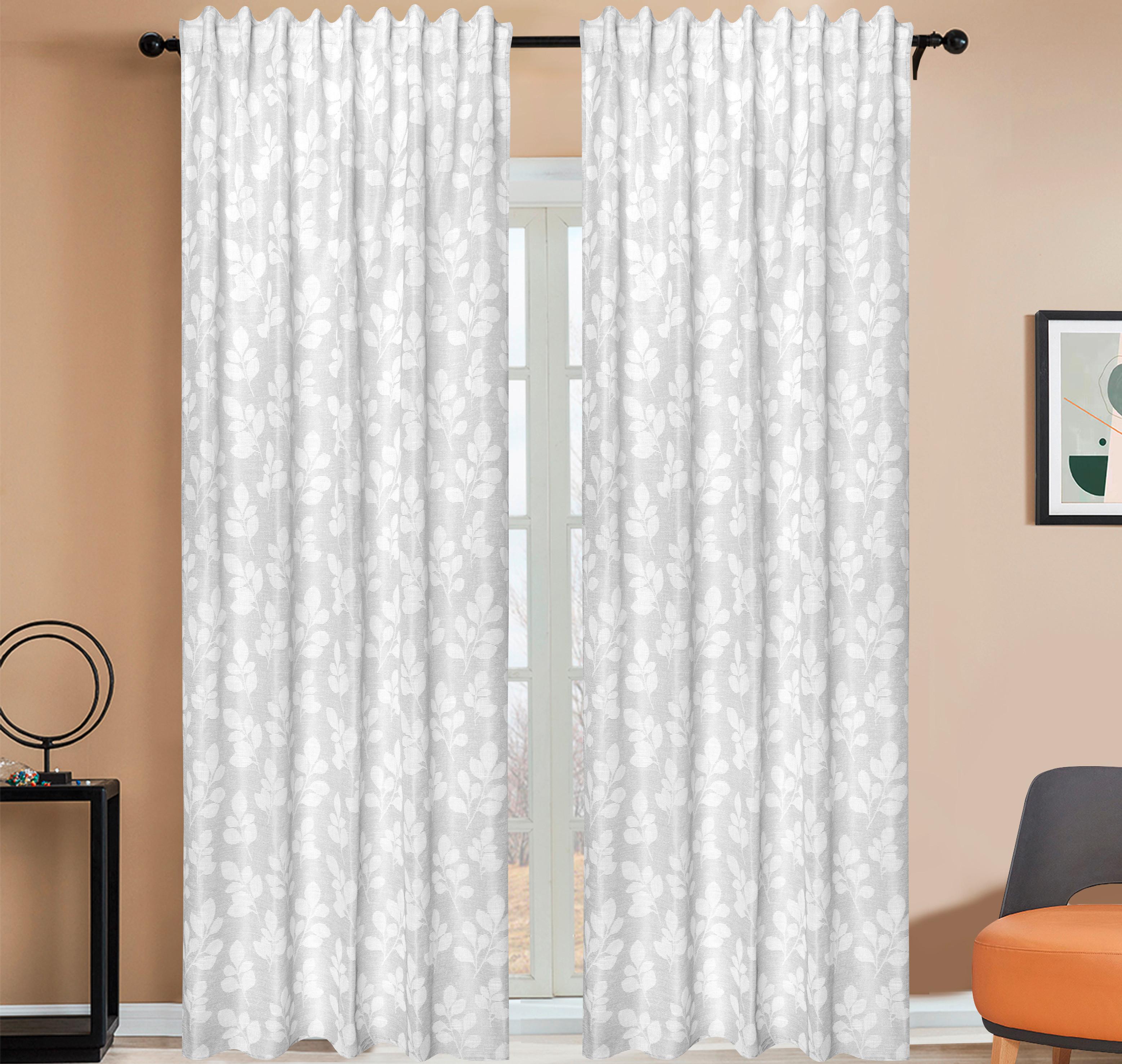 Fertigvorhang Lola - Grau, ROMANTIK / LANDHAUS, Textil (140/245cm) - James Wood