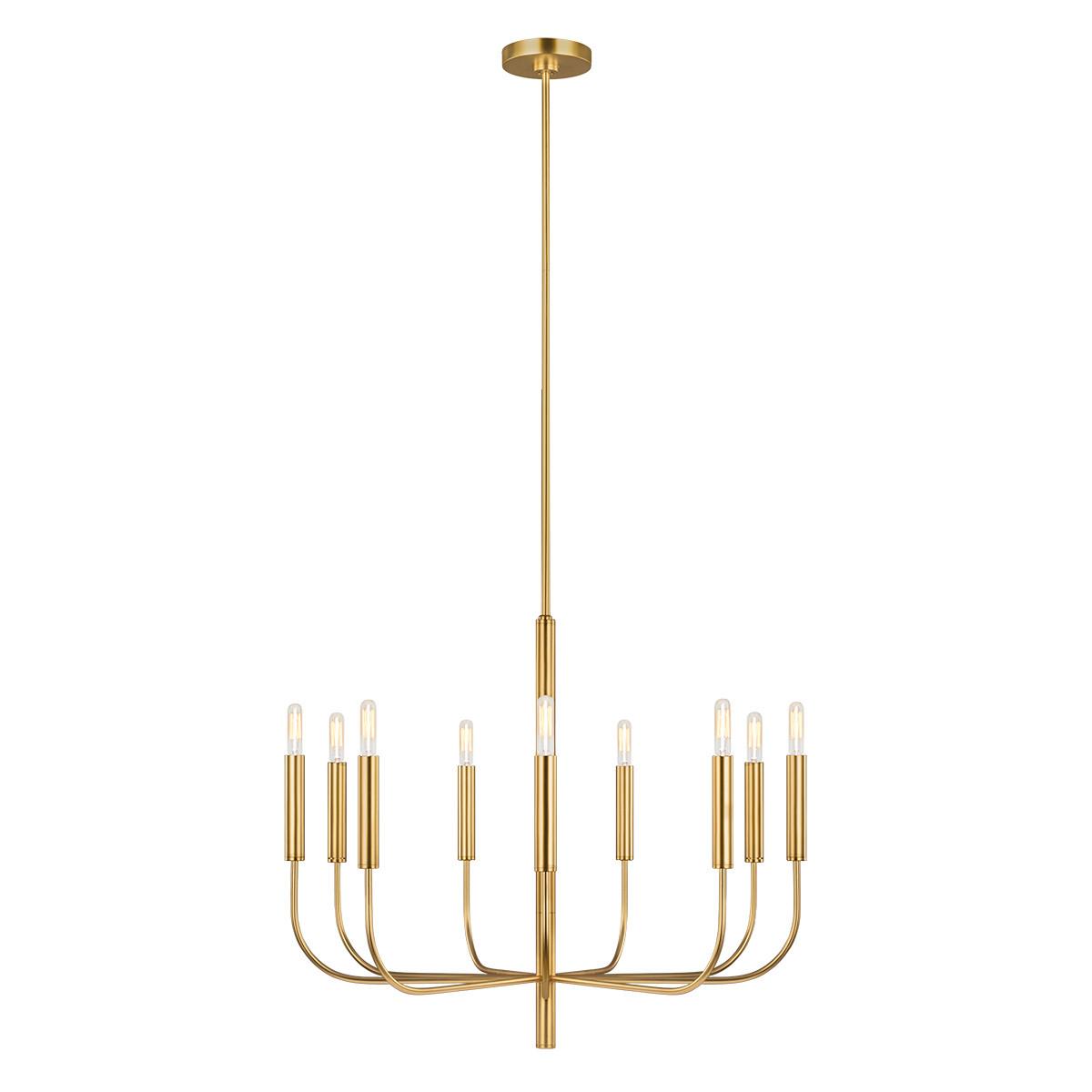 Kronleuchter H: 83,7 cm 9-Flammig - Messingfarben, Design, Metall (75.9/83,7cm) - Elstead Lighting