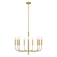 Kronleuchter H: 83,7 cm 9-Flammig - Messingfarben, Design, Metall (75.9/83,7cm) - Elstead Lighting