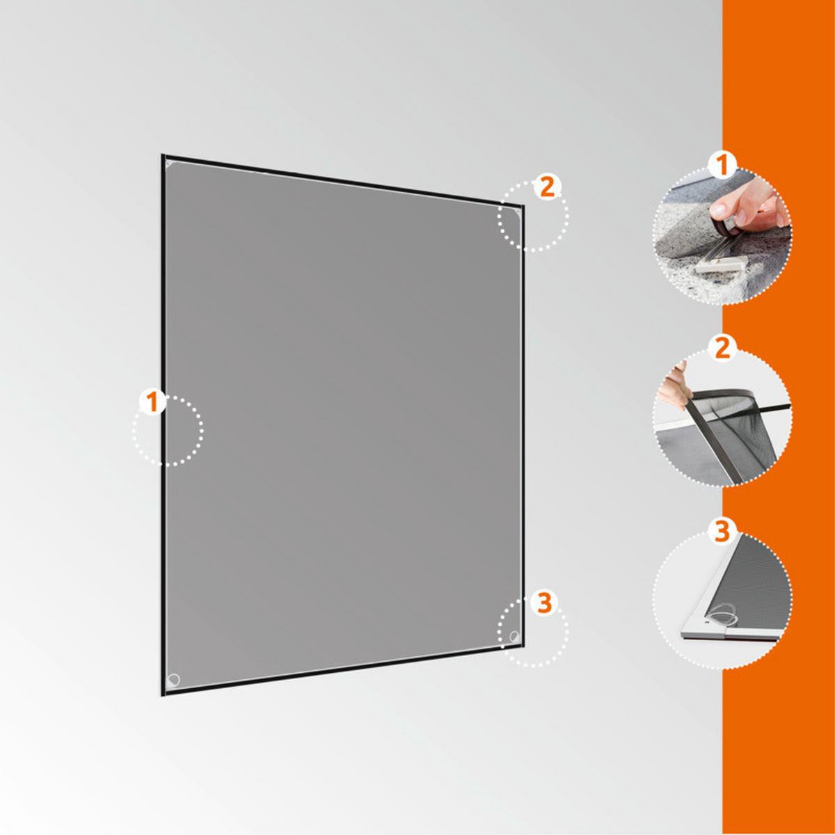 Fliegengitter Fenster 100x120 Cm Weiß Zuschneidbar - Weiß, Basics (100/120cm)