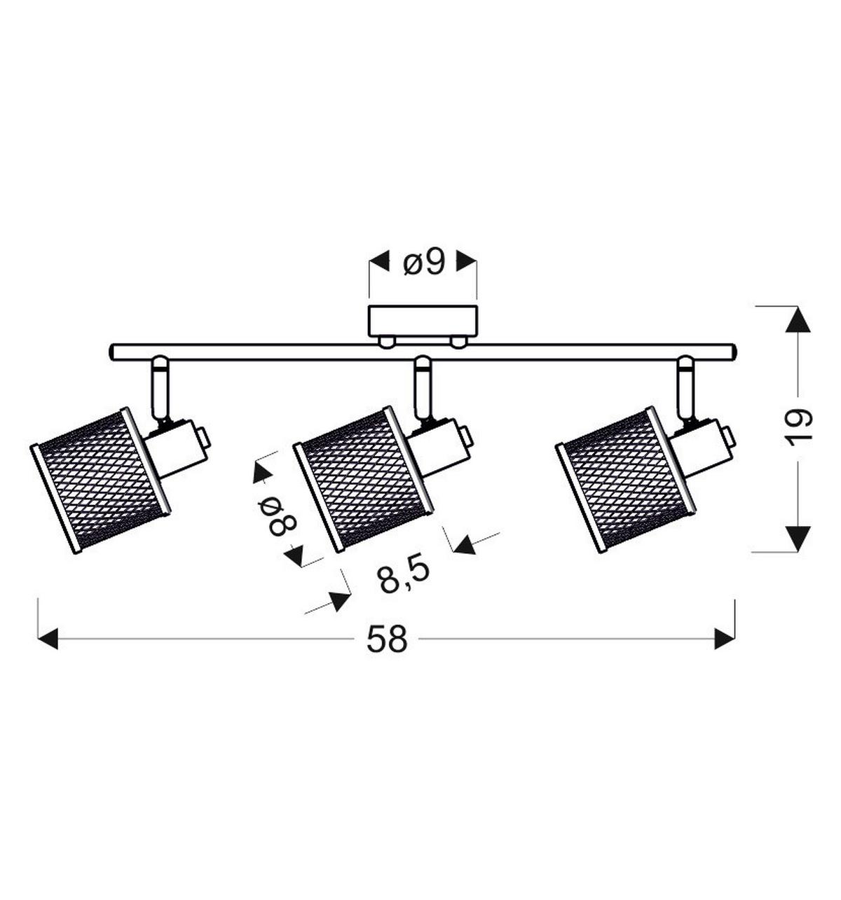 Deckenstrahler 93-82541 - Basics, Metall (58/19/9cm)