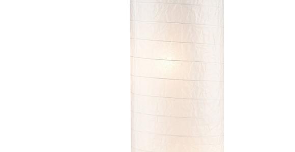Stehlampe Julia mit Weißem Papierschirm, Zylinderform - Weiß, KONVENTIONELL, Papier/Metall (28/120cm) - Ondega