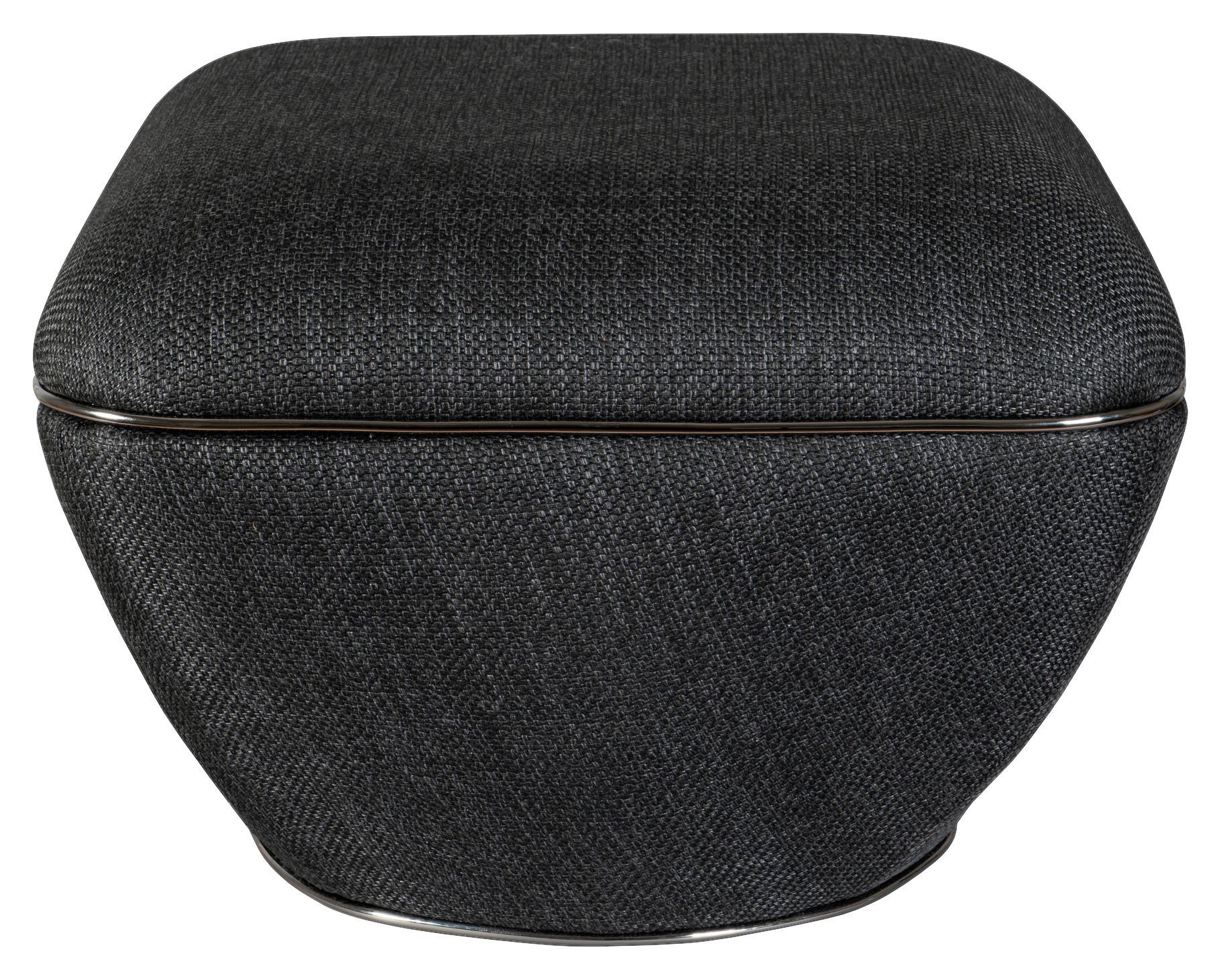 Hocker Contessa 145 Anthrazit/Graphitfarben D:60cm - Anthrazit/Graphitfarben, Design, Textil (60/42,5cm) - Kayoom
