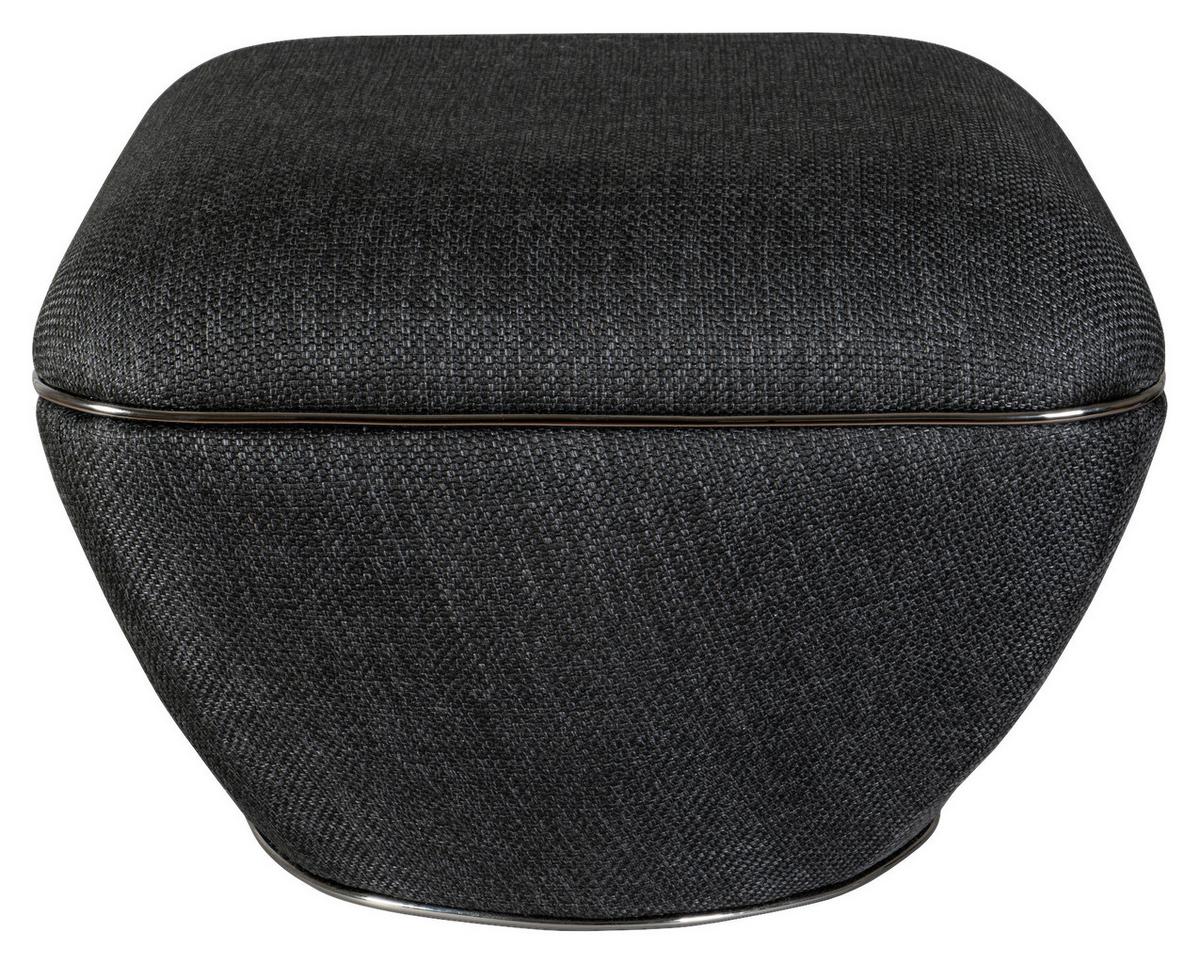 Hocker Contessa 145 Anthrazit/Graphitfarben D:60cm - Anthrazit/Graphitfarben, Design, Textil (60/42,5cm) - Kayoom