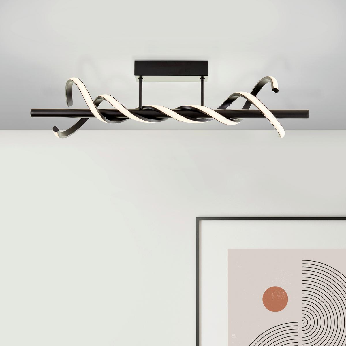 LED-Deckenleuchte G99816/06 Amalie - Schwarz, Design, Kunststoff/Metall (75,5/20/18cm) - Brilliant