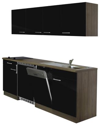 Platzsparend und schick mit viel Stauraum für Gläser und Tassen Platzsparende Küche mit viel Stauraum