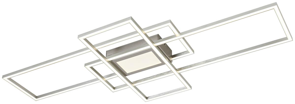 LED-Deckenleuchte Christina - Alufarben/Weiß, Basics, Kunststoff/Metall (45,8/100/6,4cm) - Luca Bessoni