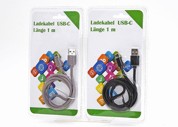 Usb-ladekabel Usb - Schwarz/Grau, Kunststoff (21/12/2,5cm)