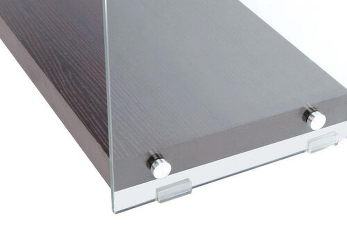 Regal Elementary B: 83 cm Dunkelbraun/Glas Transparent - Dunkelbraun, MODERN, Glas/Holzwerkstoff (83/113/29,5cm) - Kayoom