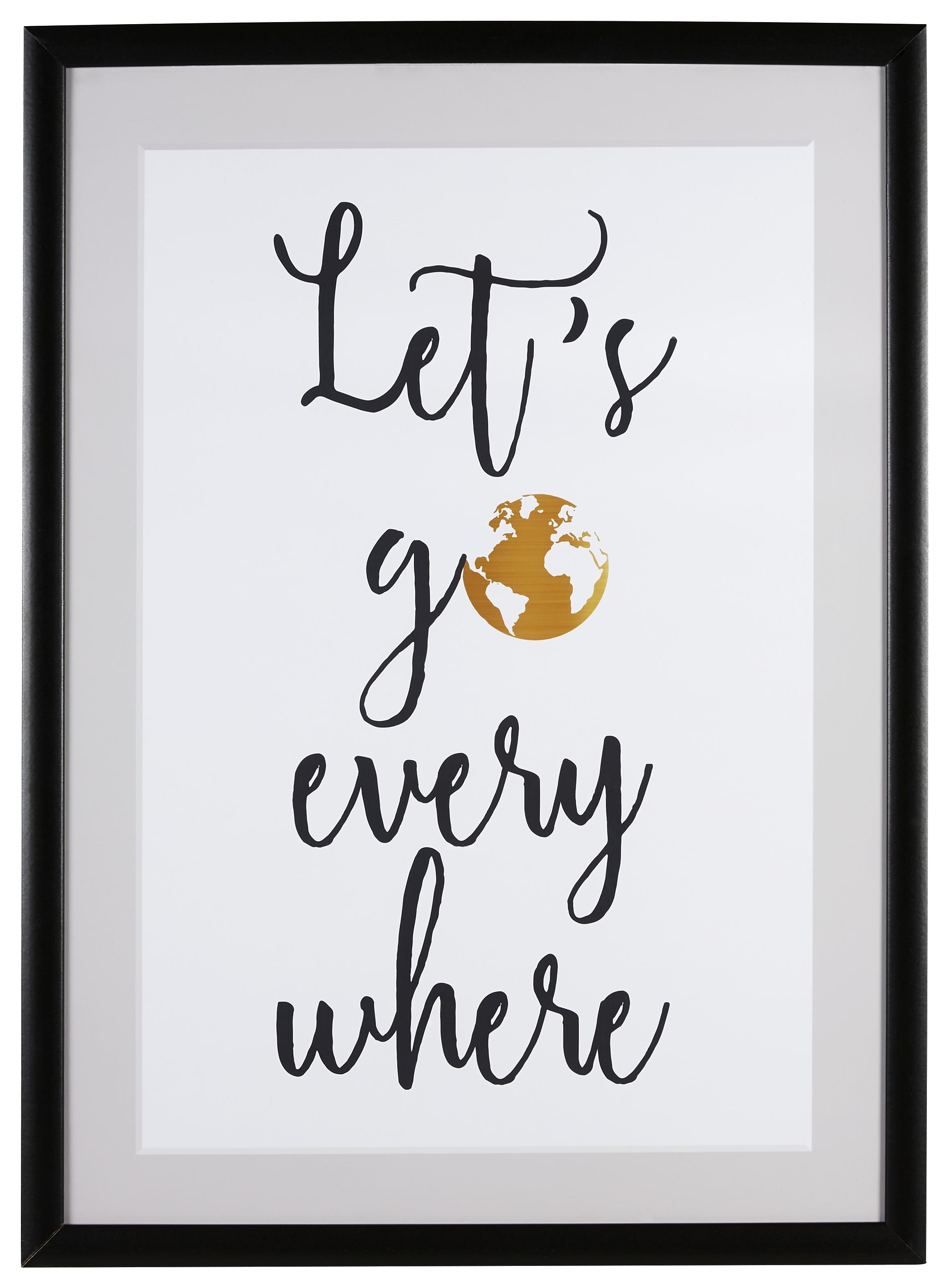 Képkeret Noah - Fekete, konvencionális, Üveg/Fa (50/70cm) - Luca Bessoni