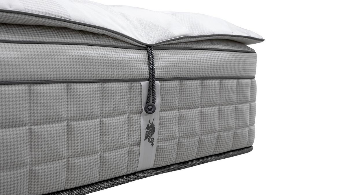 Taschenfederkernmatratze Biblos 90x200 cm H3 H: 21 cm - Weiß/Grau, Basics, Textil (90/200cm) - Livetastic