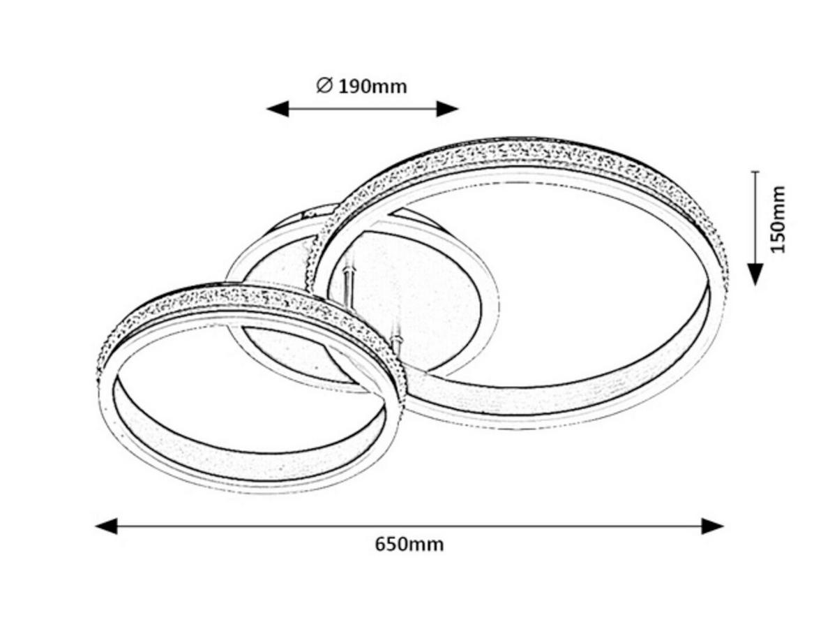 STROPNÍ SVÍTIDLO AVALON - bílá/barvy hliníku, Design, kov/plast (65/15cm)