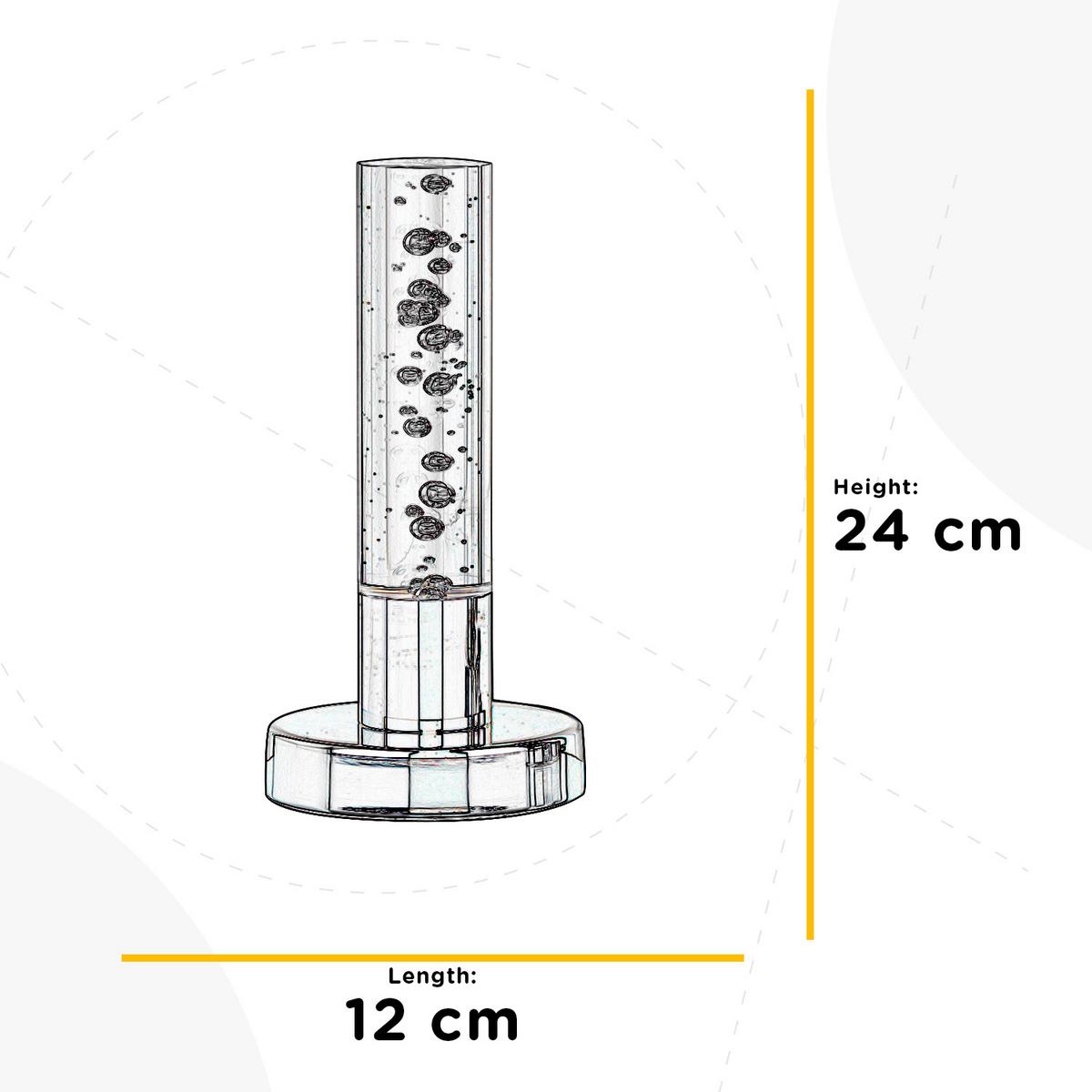 LED-Tischleuchte Chromfarben Weiß  L: 12 cm - Chromfarben/Weiß, Design, Kunststoff/Metall (12/12/24cm)