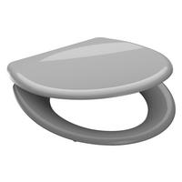 WC-Sitz Duroplast Grau - Grau, Basics, Kunststoff (37,4/2,83/43,5cm)