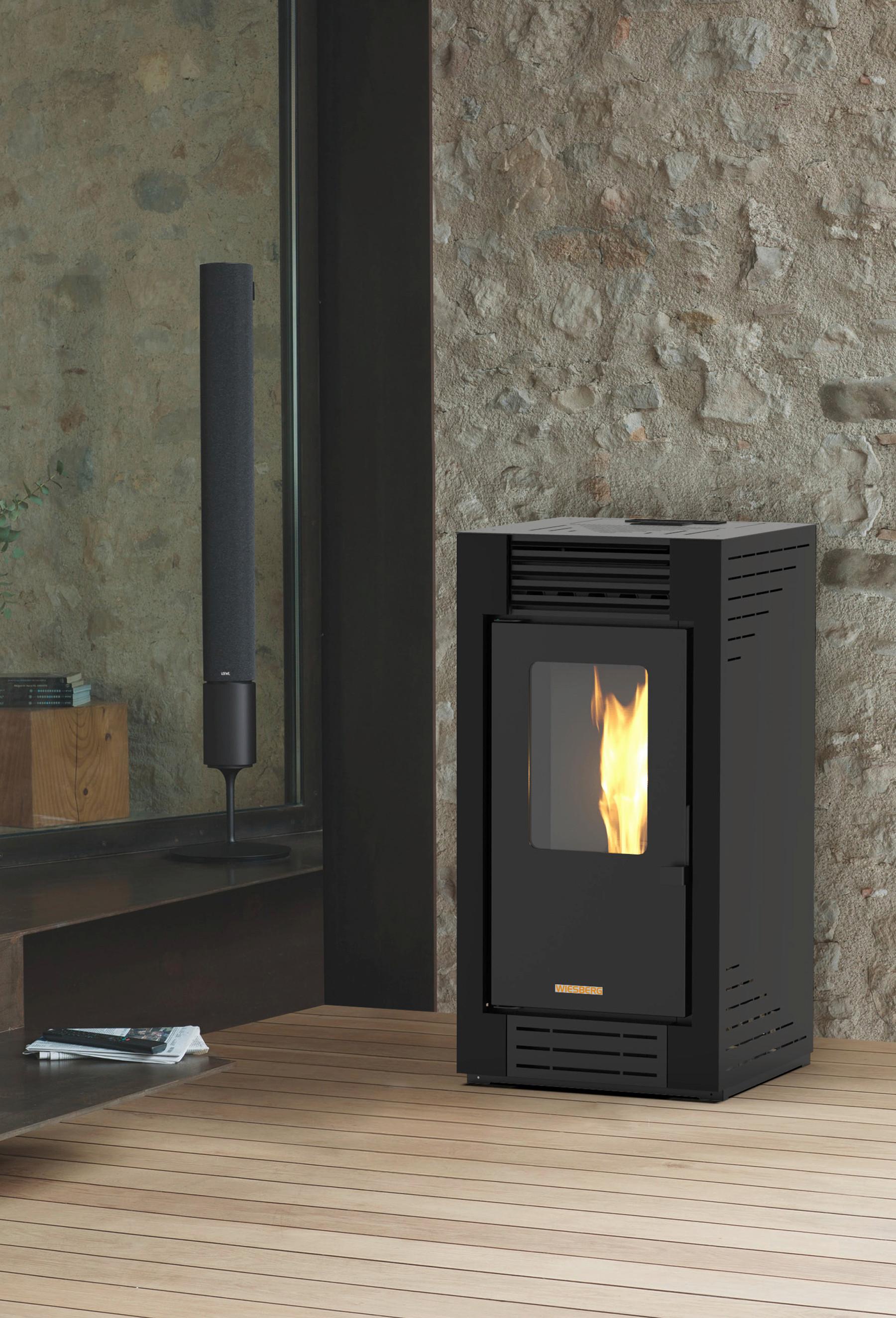 Pelletofen Poly Bordeaux 76697-Pelletofen Poly 2025 B - Bordeaux, Basics, Metall (47/92/53cm)