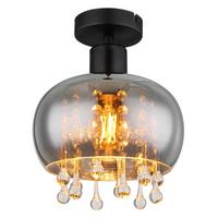 Deckenleuchte 15839d - Klar/Schwarz, Trend, Glas/Metall (21/25cm) - Globo