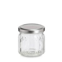 VORRATSGLAS Glas, BxHxT: ca. 6,7x6,7x6,7cm - Transparent/Silberfarben, Design, Glas (6,7/6,7/6,7cm)