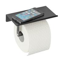 Toilettenpapierhalter Allstar Walli Schwarz 70012400 - Schwarz, MODERN, Metall (18/9,5/7,5cm) - Wenko