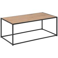 Dohányzóasztal Seaford - tölgyfa színű/fekete, Trend, faalapú anyag/fém (100/50/40cm) - MID.YOU