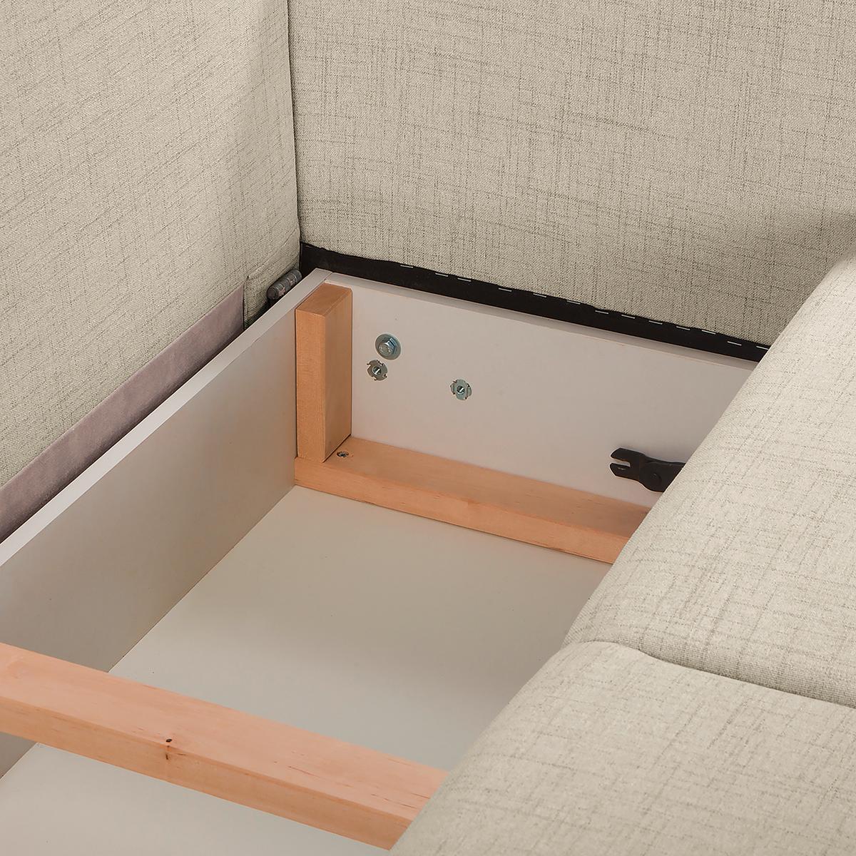 Ecksofa Bella Hellgrau S: 257x174 cm - Wengefarben/Hellgrau, Design, Textil (257/174cm) - Livetastic