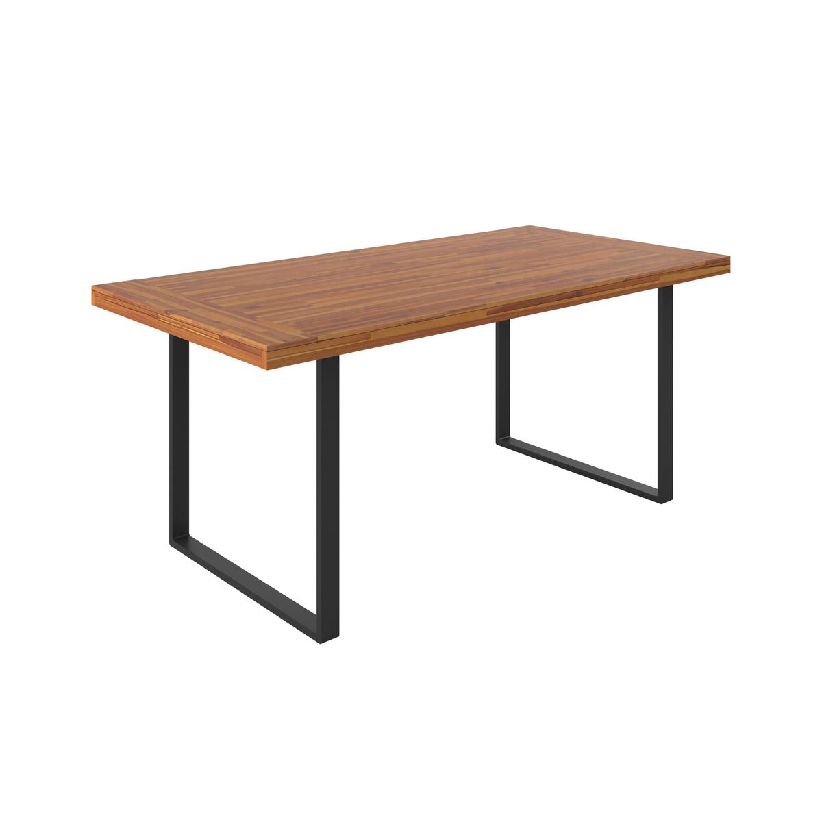 Záhradní sada ALINA - černá/tmavě šedá, Moderní, kov/dřevo (180/77/90cm) - Bessagi Garden