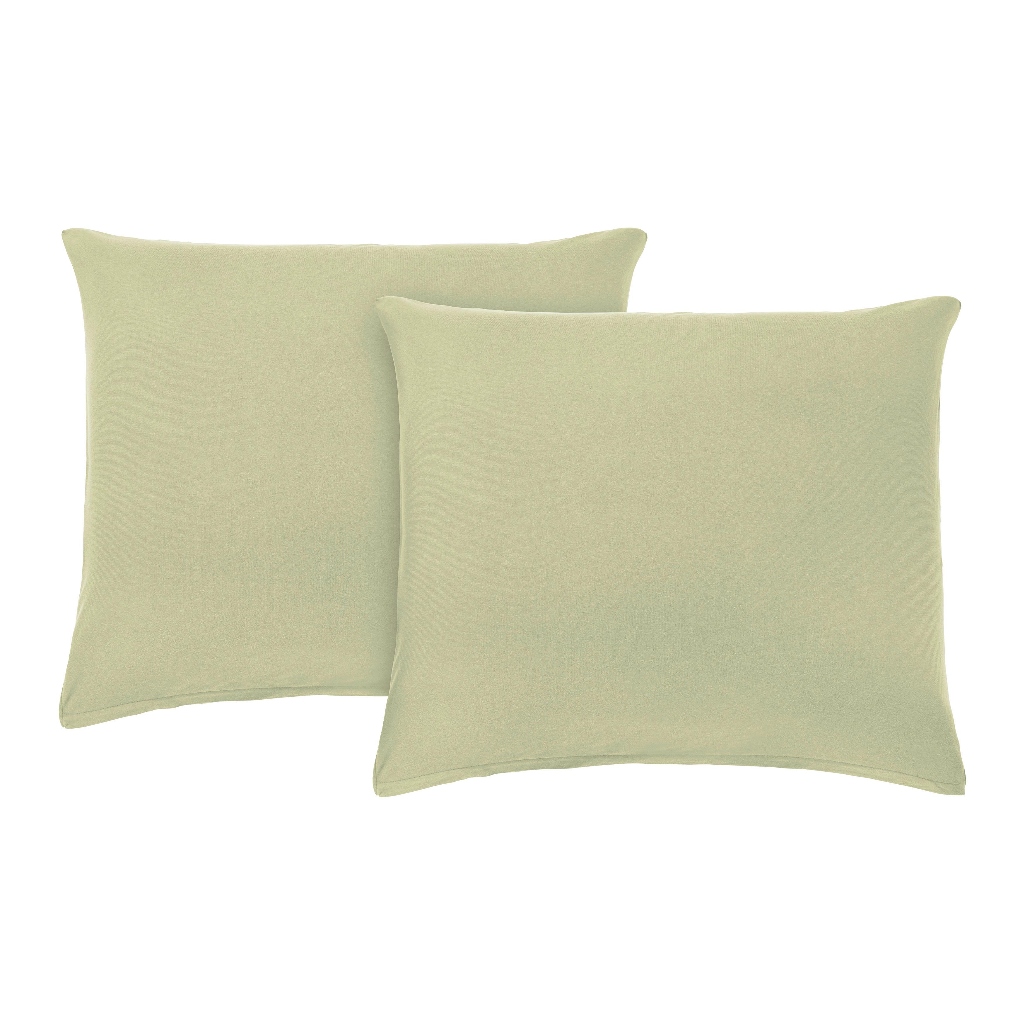 Sada potahů na polštář Basic,70/90cm,šalvějově zelená - šalvějově zelená, Moderní, textil (70/90cm) - Modern Living