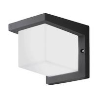 Außenwandleuchte Desella 10w Metall Kunststoff, Wandmontage - Anthrazit/Weiß, Design, Kunststoff/Metall (16/16/19cm) - Eglo