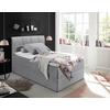 Boxspring postel  GRANADA šedá 120x200 cm - šedá/černá, Basics, textil/plast (120/200cm) - MID.YOU