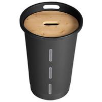 Aufbewahrungsbox Für Pellets Anthrazit/braun 38l - Anthrazit, Basics, Holz/Kunststoff (29,5/50,5/29,5cm)