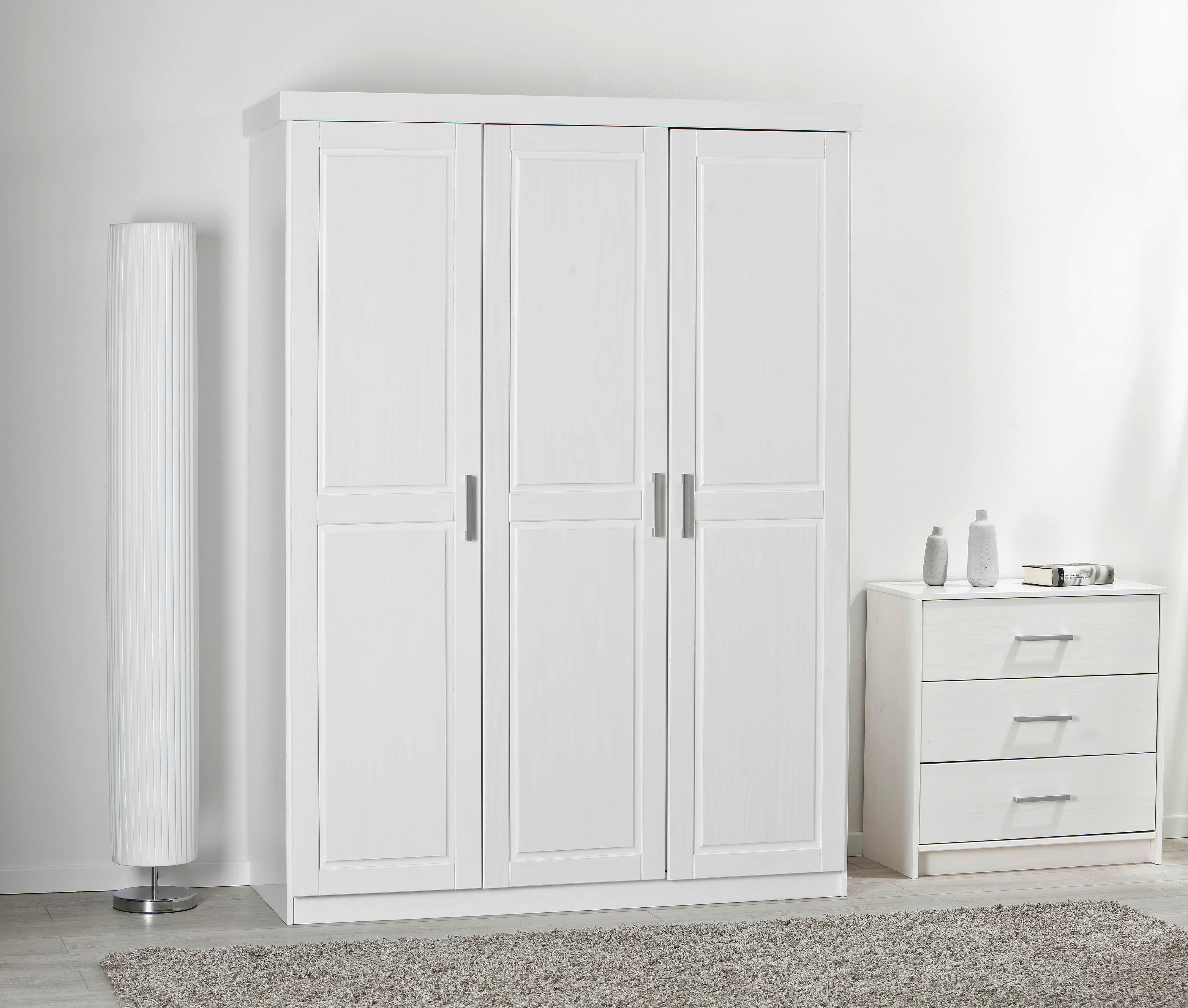 Kleiderschrank Magnus Weiss - Weiß, Basics, Holz (140/55/190cm) - MID.YOU