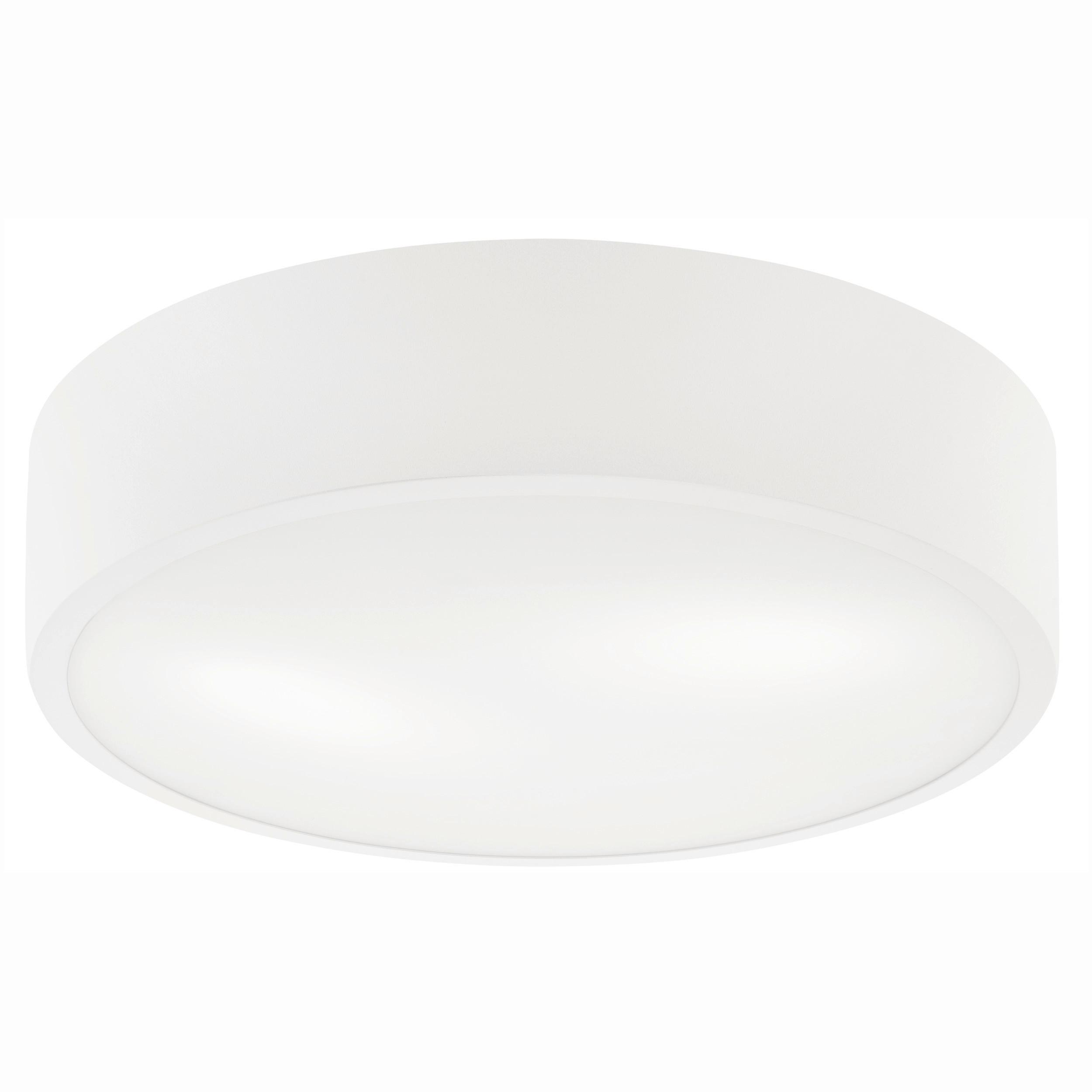 Deckenleuchte Dante Weiß Hochglanz D: 36 cm - Weiß Hochglanz, KONVENTIONELL, Glas/Metall (36/8cm)