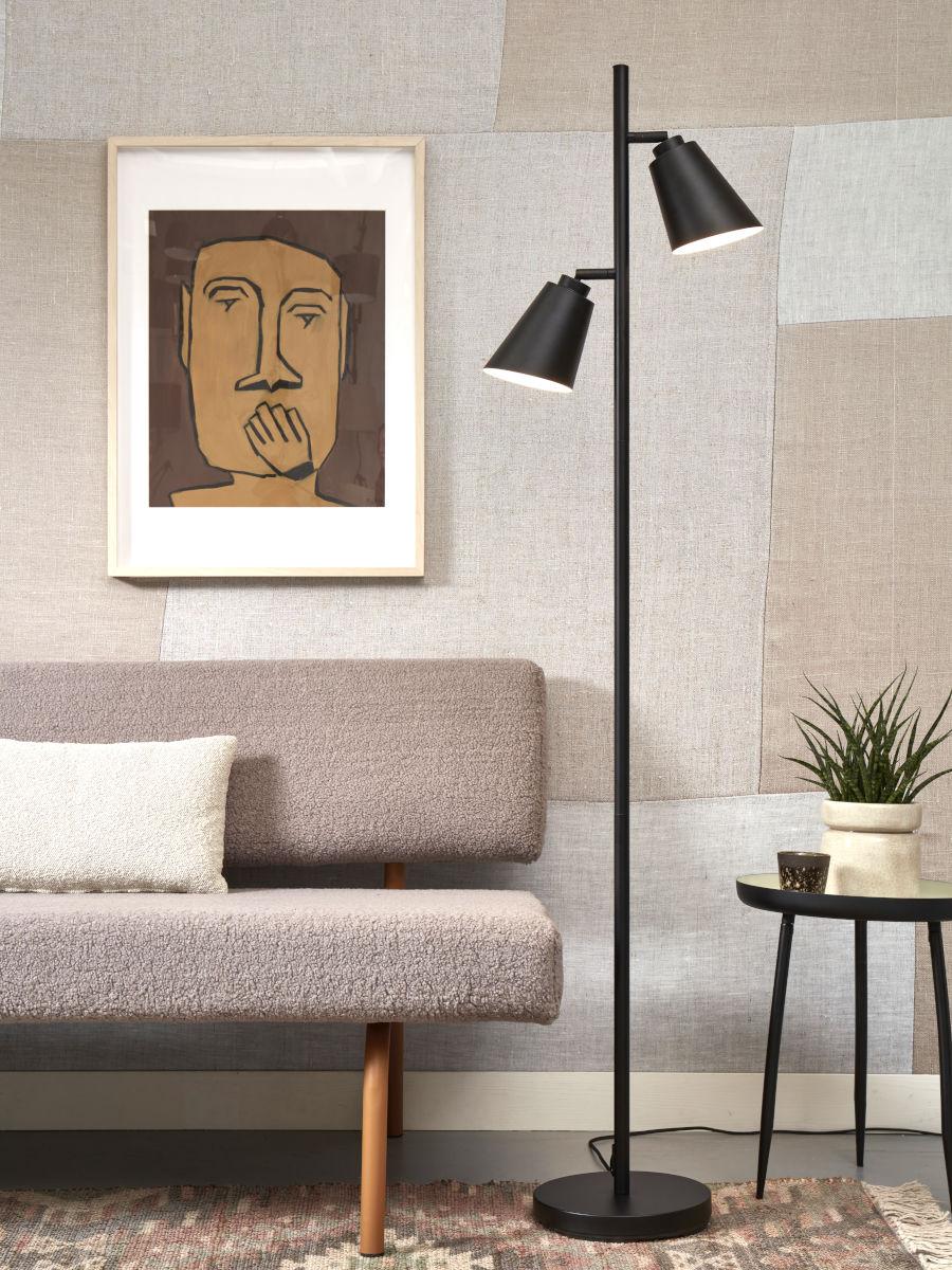 Stehlampe Bremen Schwarz mit Schalter - Schwarz, Basics, Metall (25/162cm) - It's about Romi