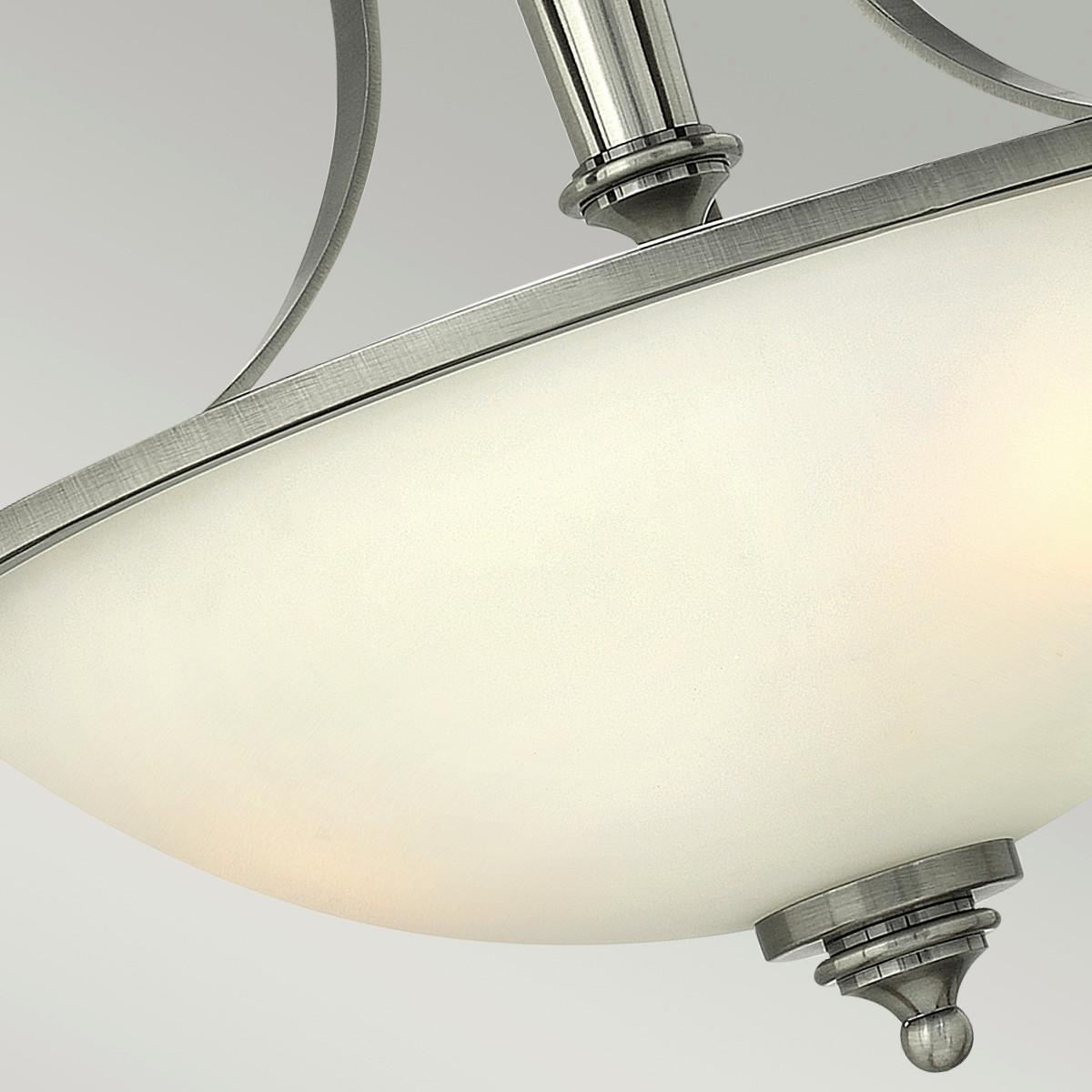 Deckenleuchte Hk-Truman-Sf - Nickelfarben, Natur, Glas/Metall (40.6/30.5cm) - Elstead Lighting