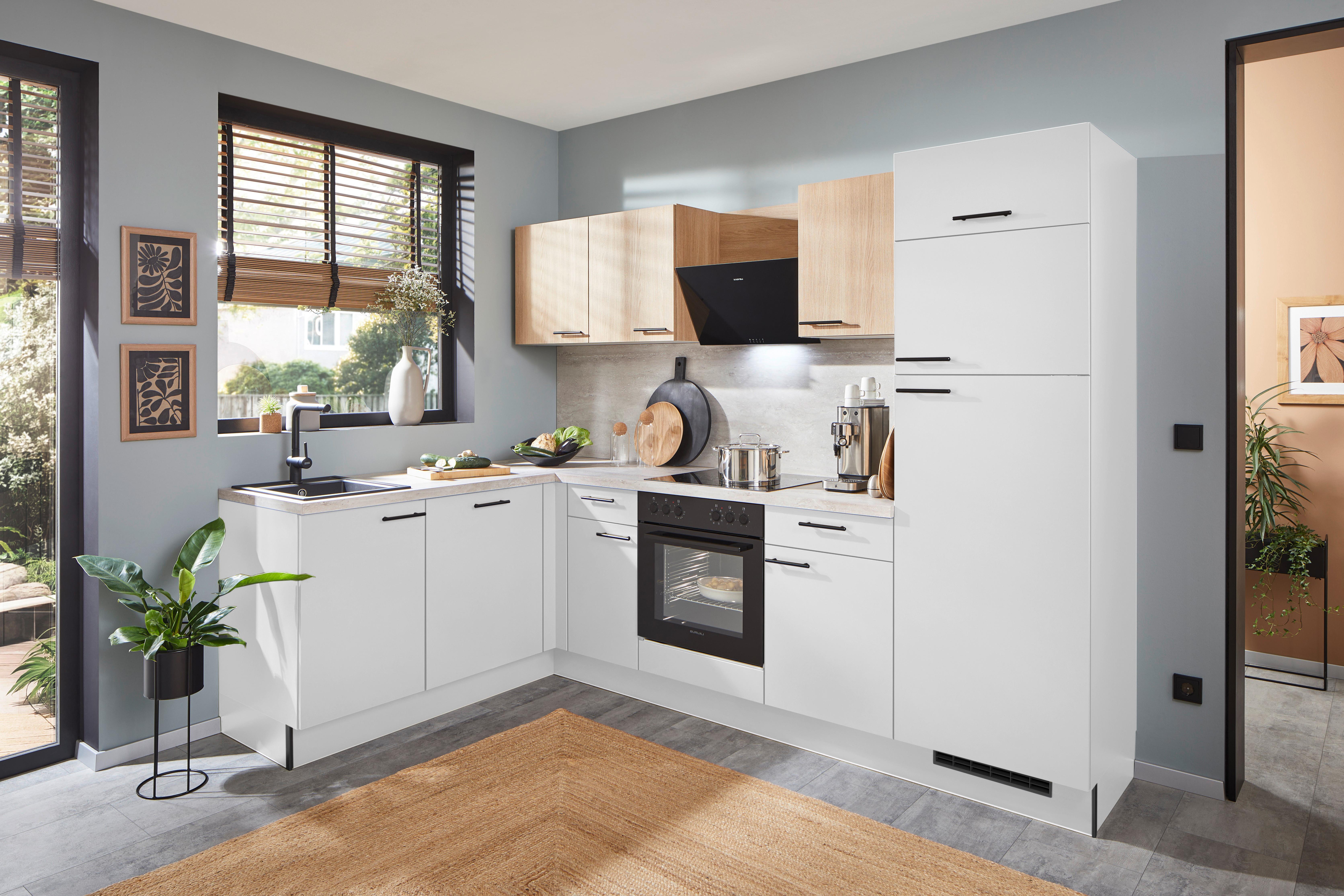 ECKKÜCHE PN80/100 - Eichefarben/Beige, Trend, Holzwerkstoff (175/275cm) - Pino