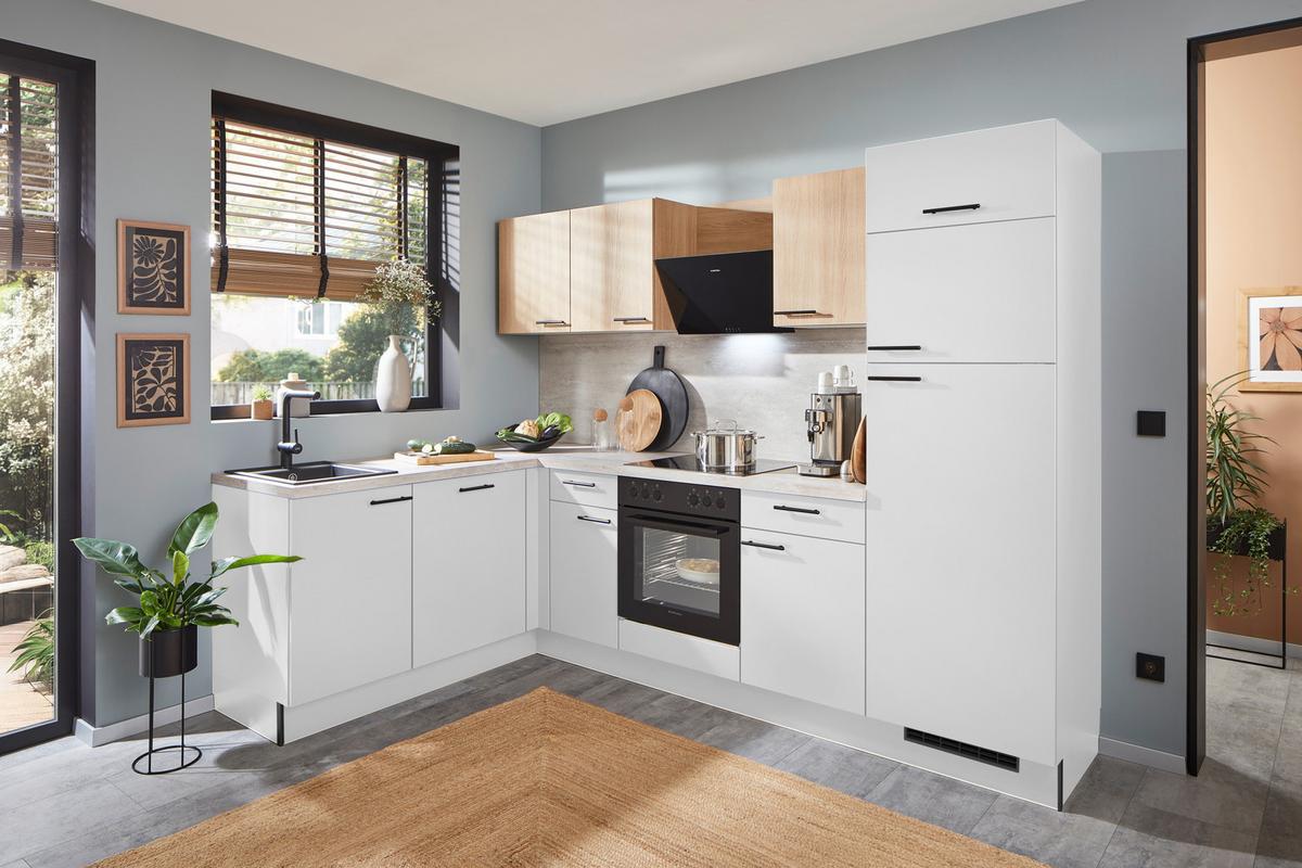 ECKKÜCHE PN80/100 - Eichefarben/Beige, Trend, Holzwerkstoff (175/275cm) - Pino