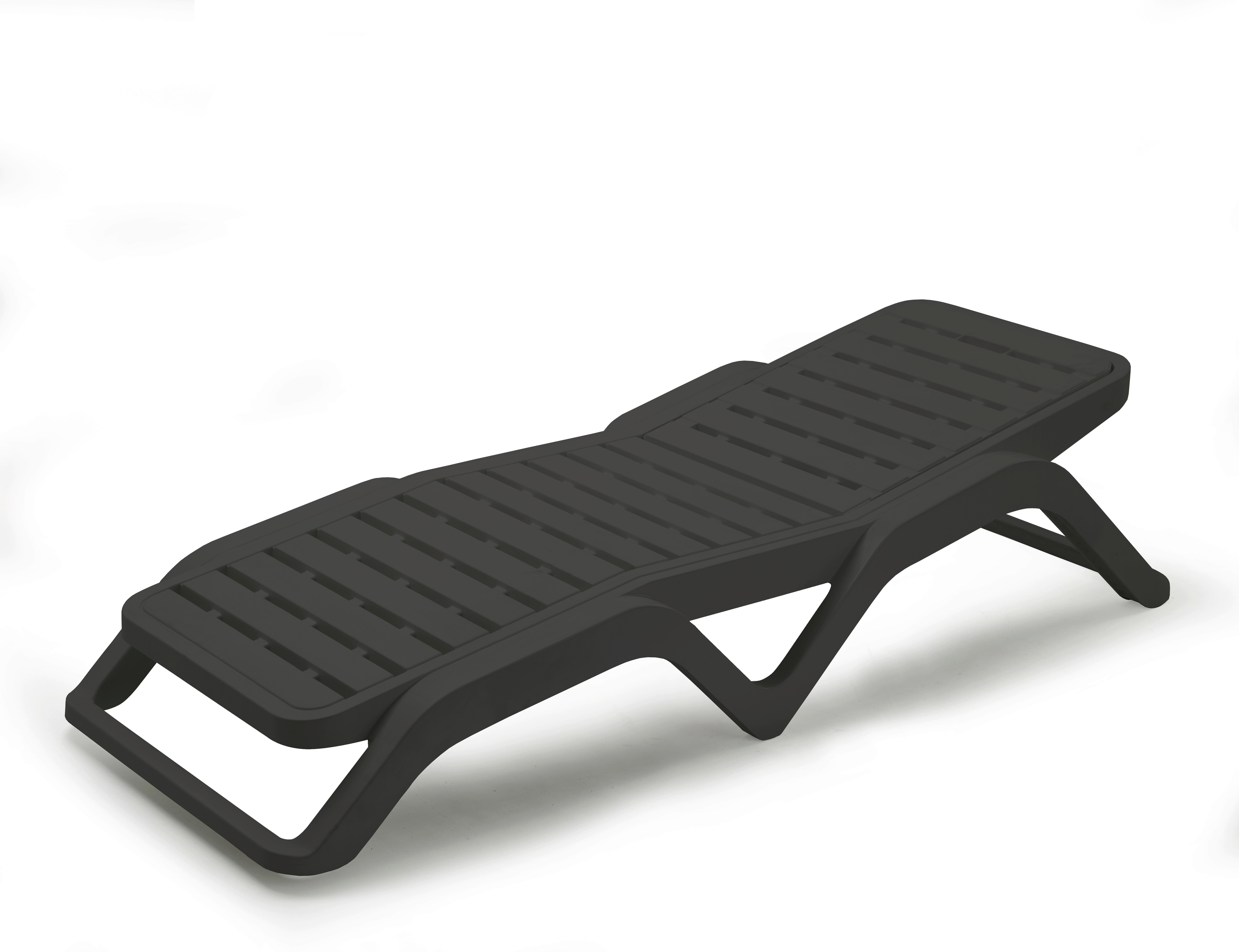 Kerti Napozóágy Scirocco Antracit - antracit, Basics, műanyag (187,7/71,4/44,50cm)